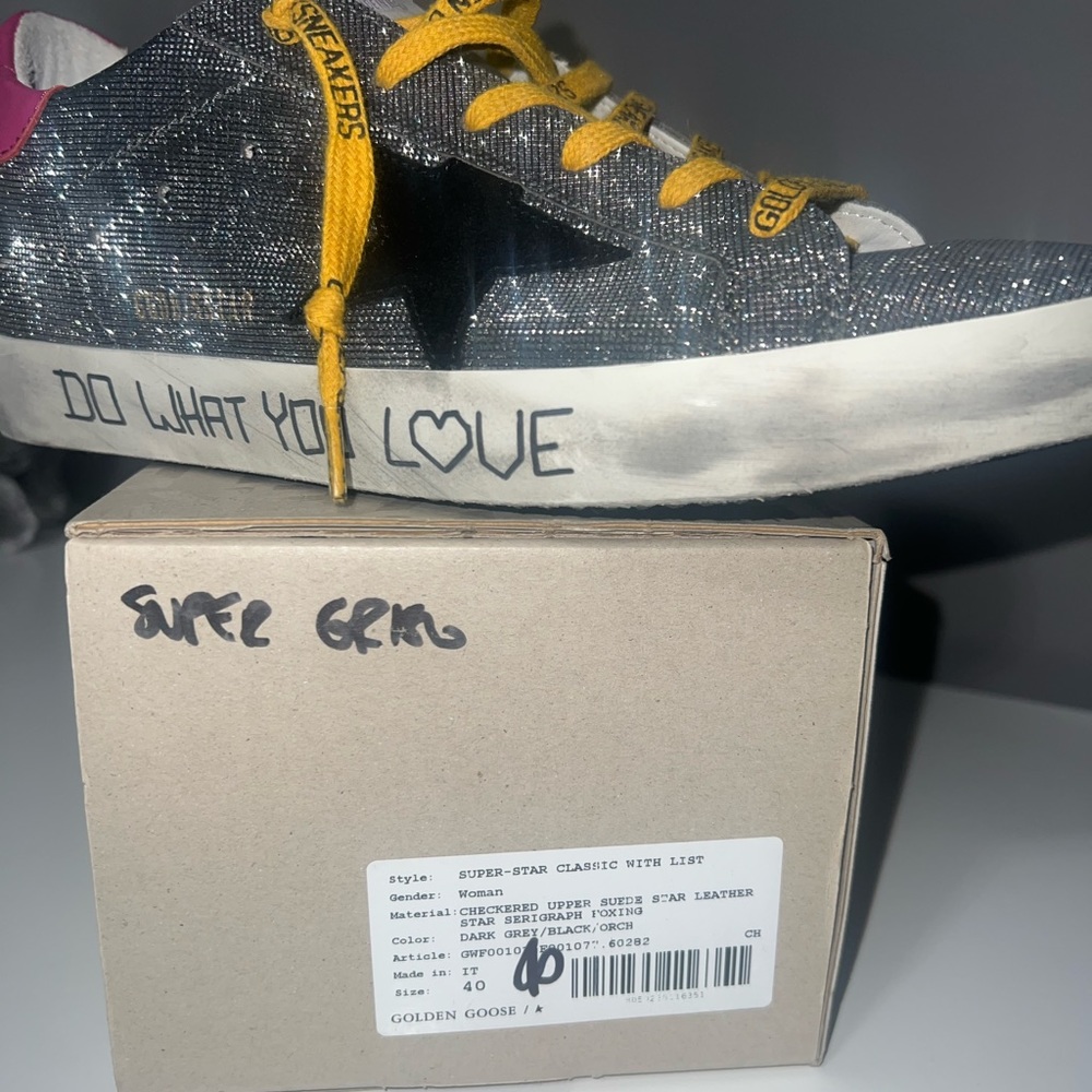 Black sparkle, hot pink golden goose, brand new! Size 40 - Picture 7 of 9